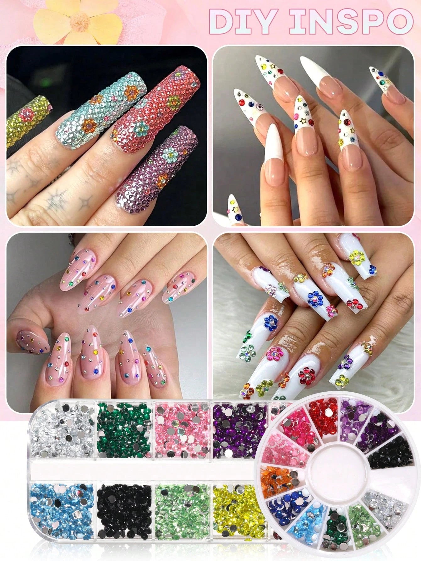 22pcs Nail Art Kit: Nail Lamp, Nail Drill, Nail Art Pens, Dotting Pen, Nail Decorations, Finger Separator, Cuticle Pusher, Cuticle Nipper, Nail Gold/Silver Wire, Nail Brush