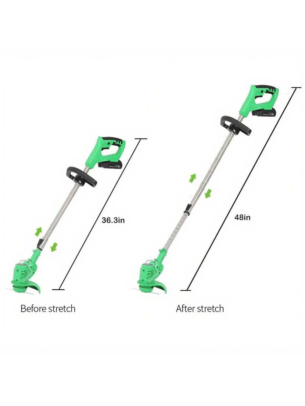 24V Cordless String Trimmer & Edger- Electric Grass Eater Lawn Edger, 2-In-1 Lightweight Grass Trimmer For Garden And Yard, Battery Powered Garden Tool