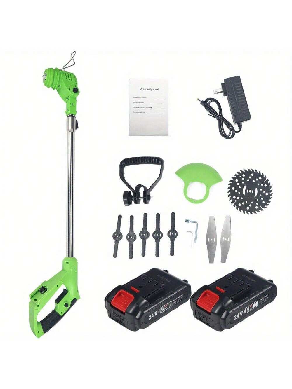 24V Cordless String Trimmer & Edger- Electric Grass Eater Lawn Edger, 2-In-1 Lightweight Grass Trimmer For Garden And Yard, Battery Powered Garden Tool