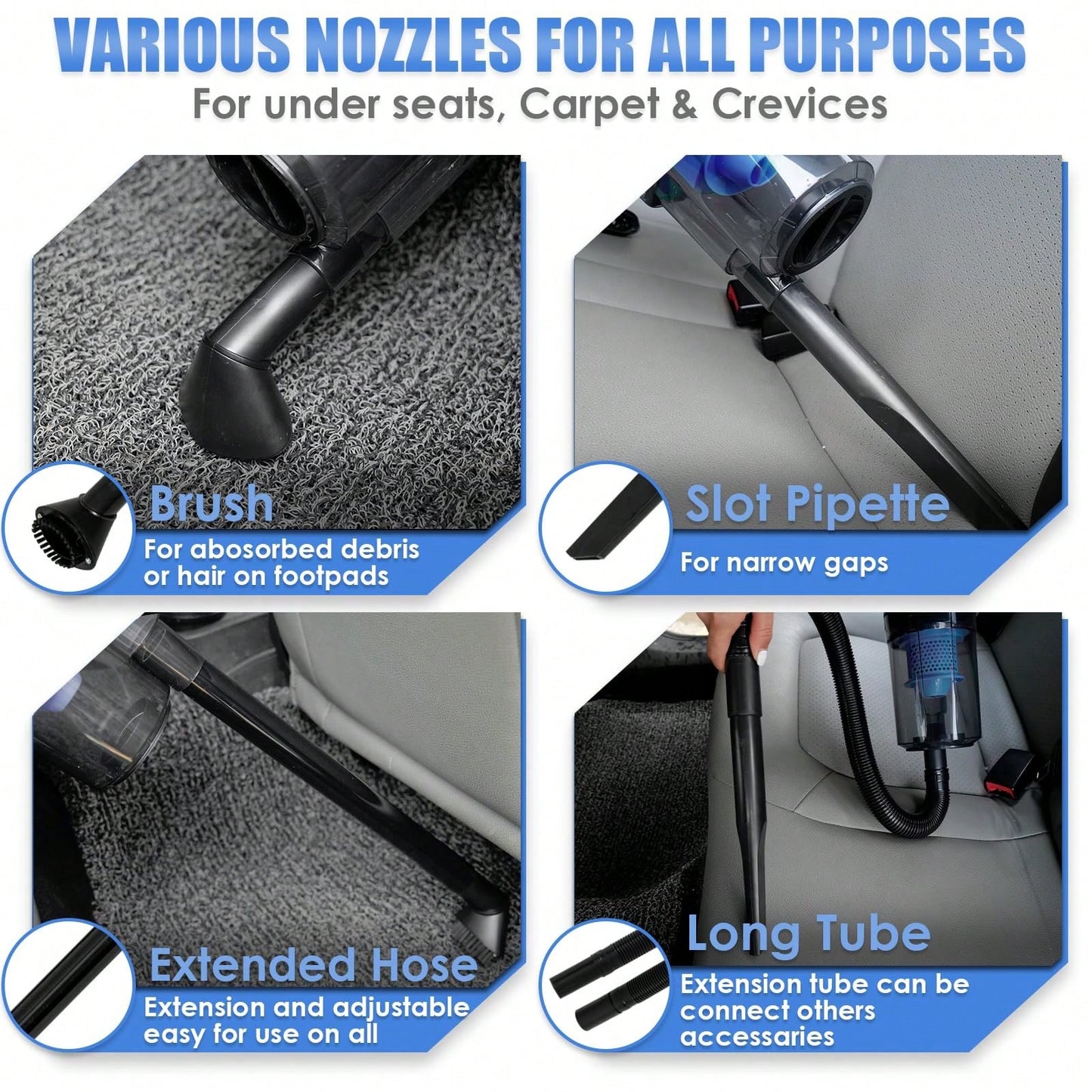 25Pcs All-In-One Car Cleaning Kit, Complete Interior Detailing Set With High-Power Handheld Vacuum, Detailing Brushes, Windshield Cleaner & Cleaning Gel, Ideal Auto Accessories For Men And Women