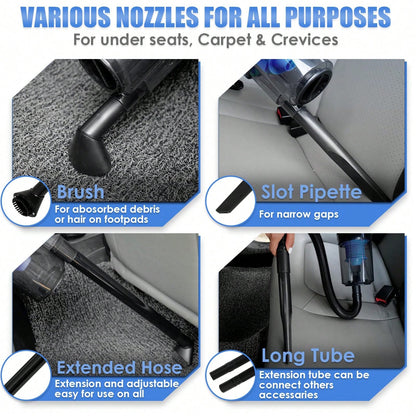 25Pcs All-In-One Car Cleaning Kit, Complete Interior Detailing Set With High-Power Handheld Vacuum, Detailing Brushes, Windshield Cleaner & Cleaning Gel, Ideal Auto Accessories For Men And Women