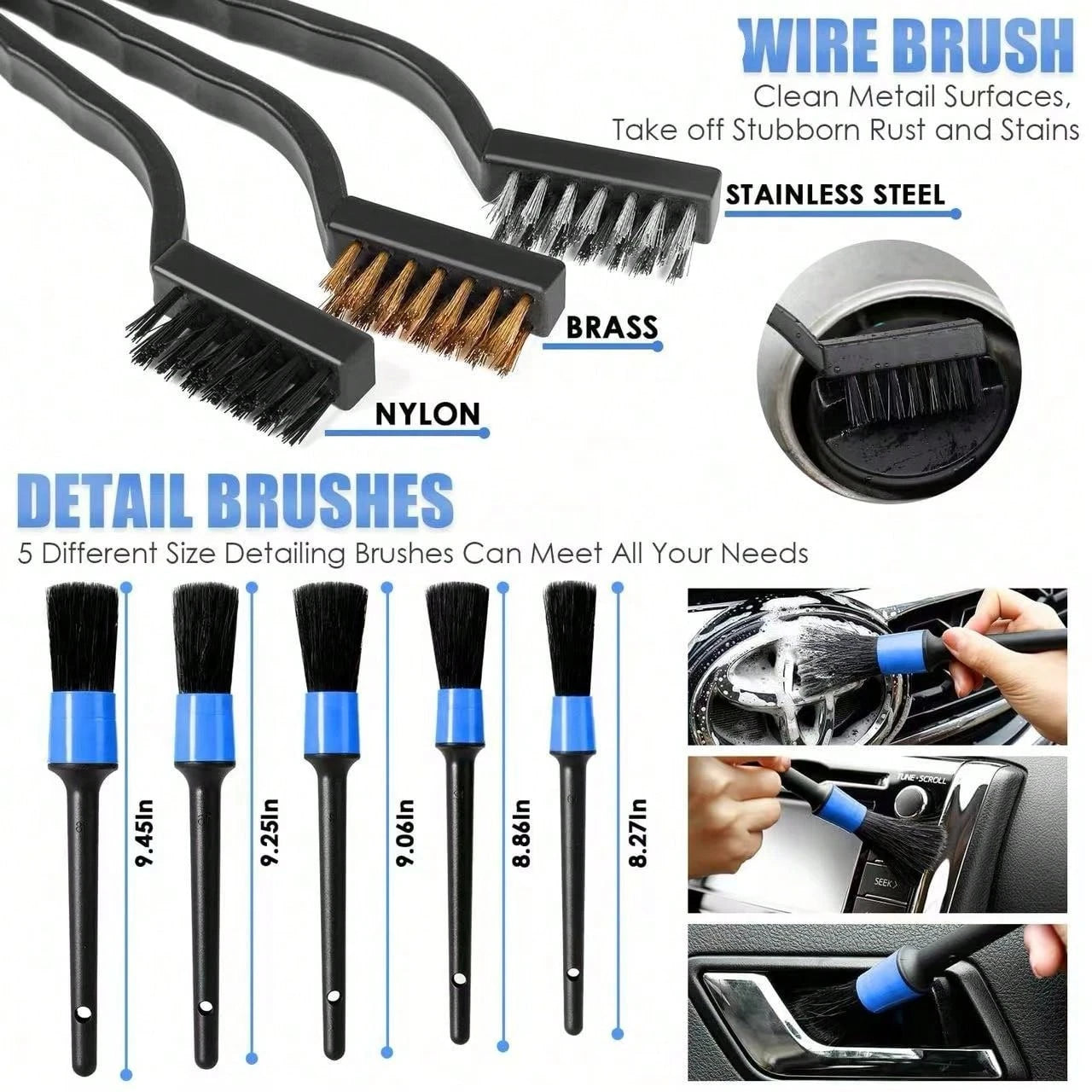 25Pcs All-In-One Car Cleaning Kit, Complete Interior Detailing Set With High-Power Handheld Vacuum, Detailing Brushes, Windshield Cleaner & Cleaning Gel, Ideal Auto Accessories For Men And Women