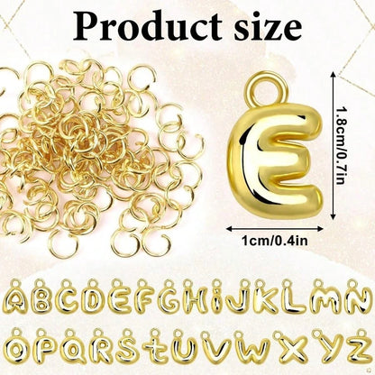 26Pcs Letter Charms, Initial Letter Charm For Jewelry Making, Gold A-Z Alphabet Letter Charm Pendants For Bracelet Necklace Earrings Crafts Making
