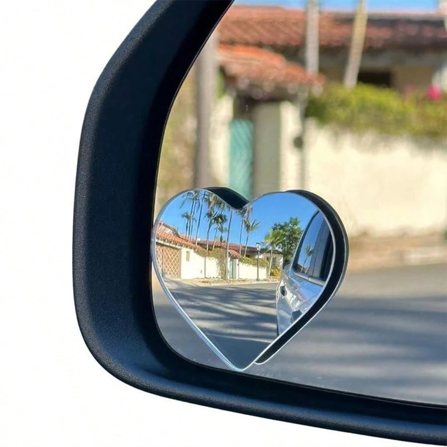 2pcs 360° Rotating Frameless Car Rearview Blind Spot Mirrors, Silver