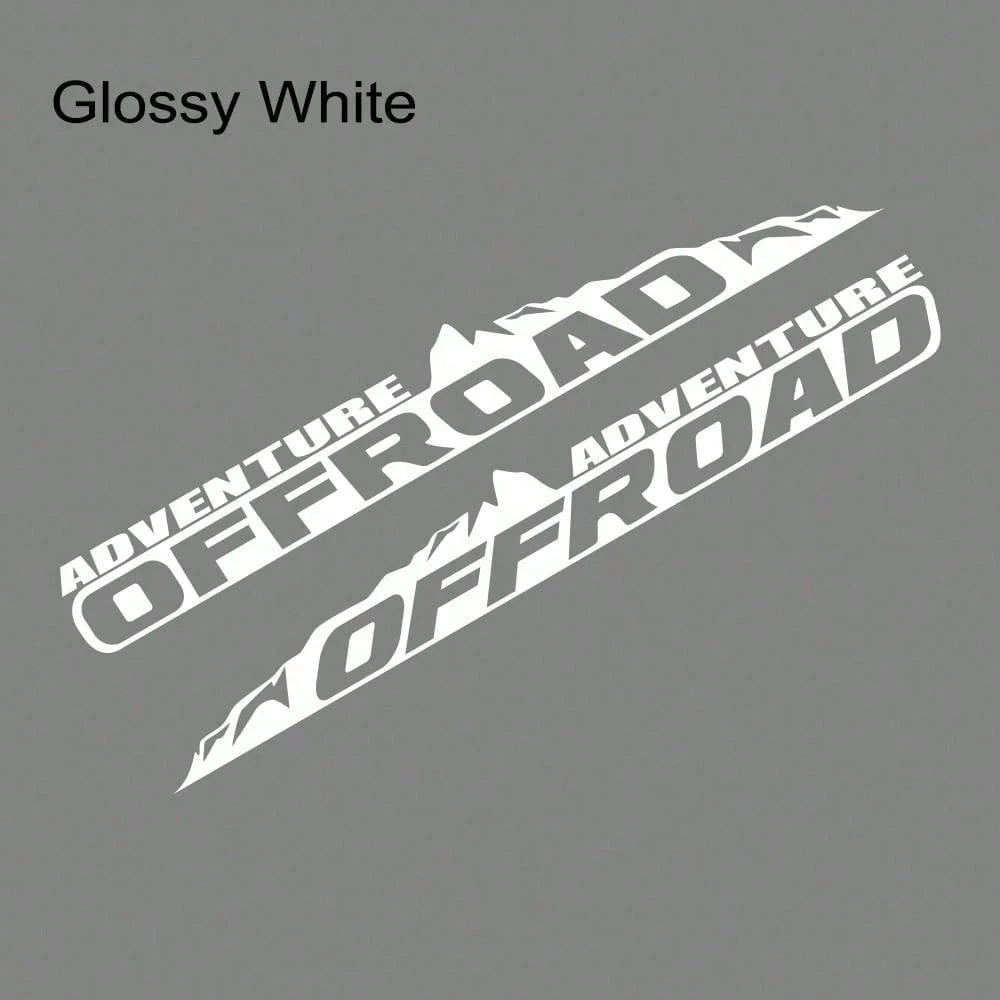 2PCS Adventure Off Road Slogan Car Stickers Off Road Hood Vinyl Decals Car Decor Accessories For Renegade