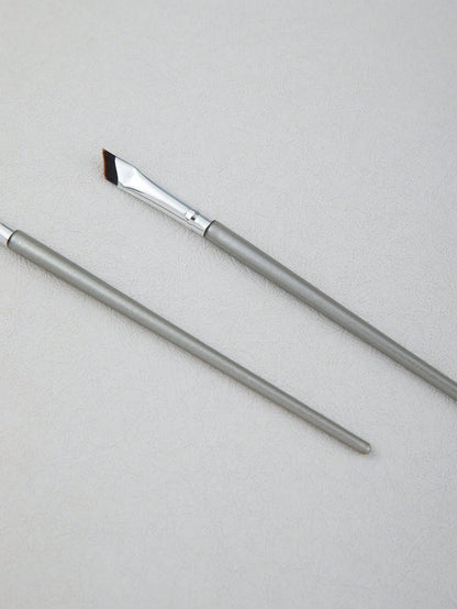 2pcs Angled Brush Eyebrow Brush Eyeliner Gel Makeup Brush, Eye Socket Brush For Eyebrows And Eyes,Foundation Brush,Concealer Brush,Blush Brush,Contour Brush,Blush Brush,Bronzer Brush,Powder Brush,Foun
