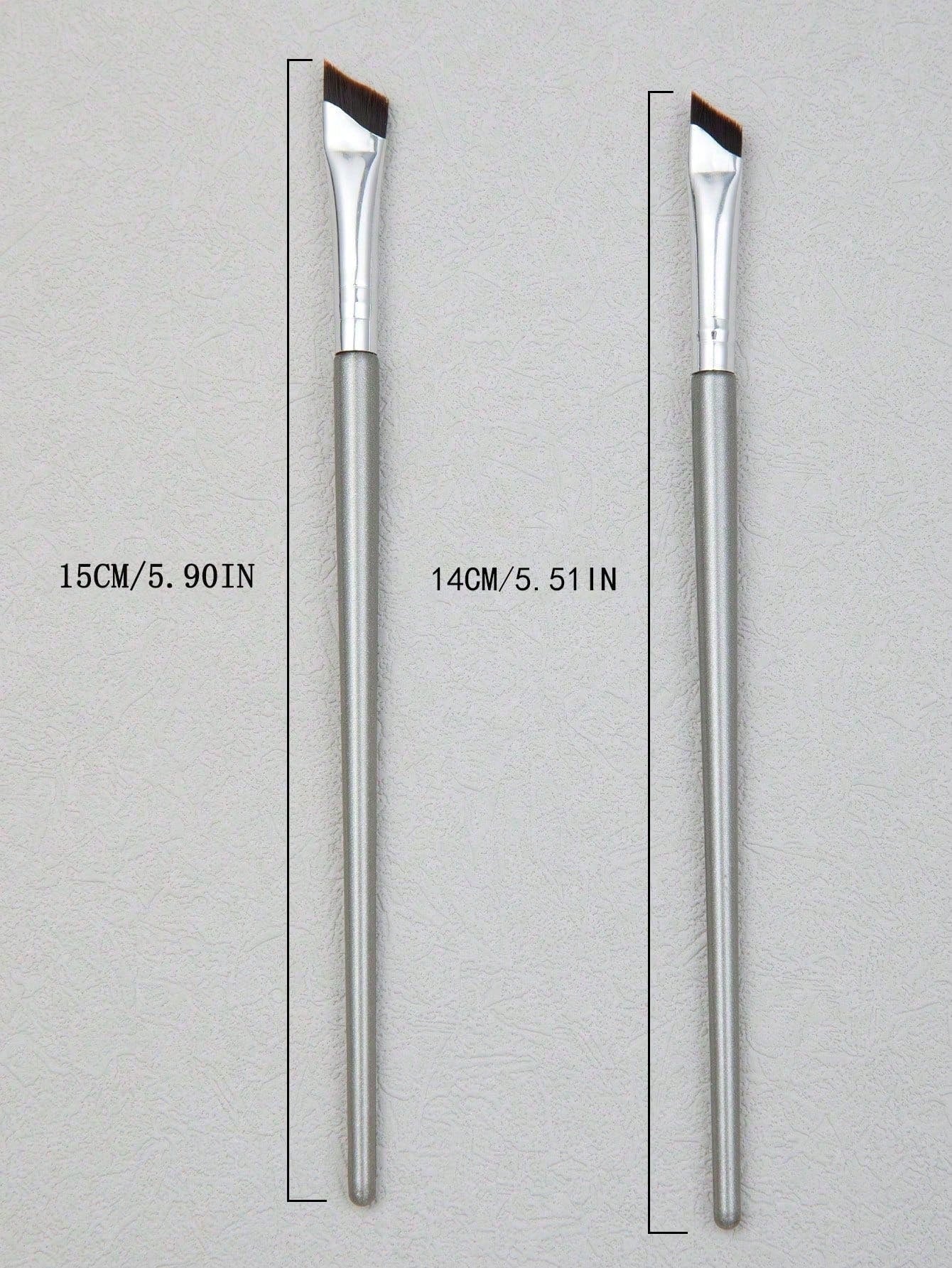 2pcs Angled Brush Eyebrow Brush Eyeliner Gel Makeup Brush, Eye Socket Brush For Eyebrows And Eyes,Foundation Brush,Concealer Brush,Blush Brush,Contour Brush,Blush Brush,Bronzer Brush,Powder Brush,Foun