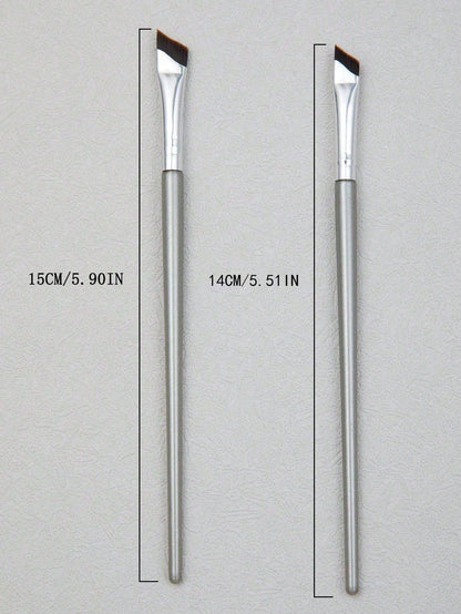 2pcs Angled Brush Eyebrow Brush Eyeliner Gel Makeup Brush, Eye Socket Brush For Eyebrows And Eyes,Foundation Brush,Concealer Brush,Blush Brush,Contour Brush,Blush Brush,Bronzer Brush,Powder Brush,Foun