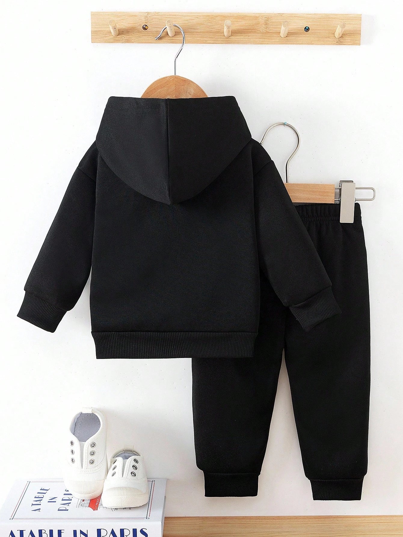 2pcs Baby Girl Casual Fashion Letter Print Fleece Hoodie Sweatshirt And Pants Set, Autumn/Winter;2pcs Colorful""Princess""Letter Graphic Cute Fall