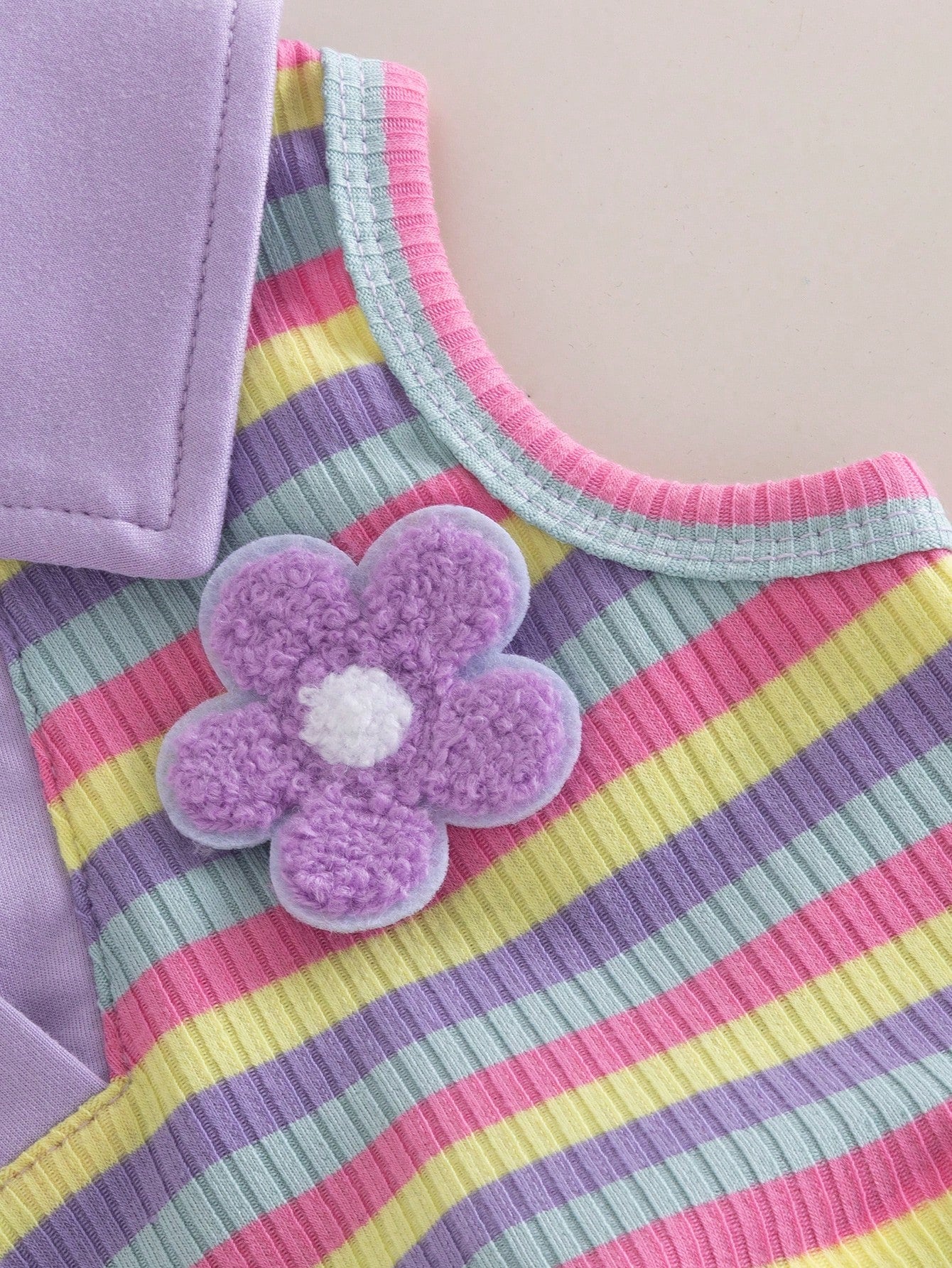 2pcs Baby Girls Cute Blue And Yellow Striped Vest Top&Skort Set Summer Family Matching Sleeveless Collared V-Neck Top Elastic Waist Shorts Skirt
