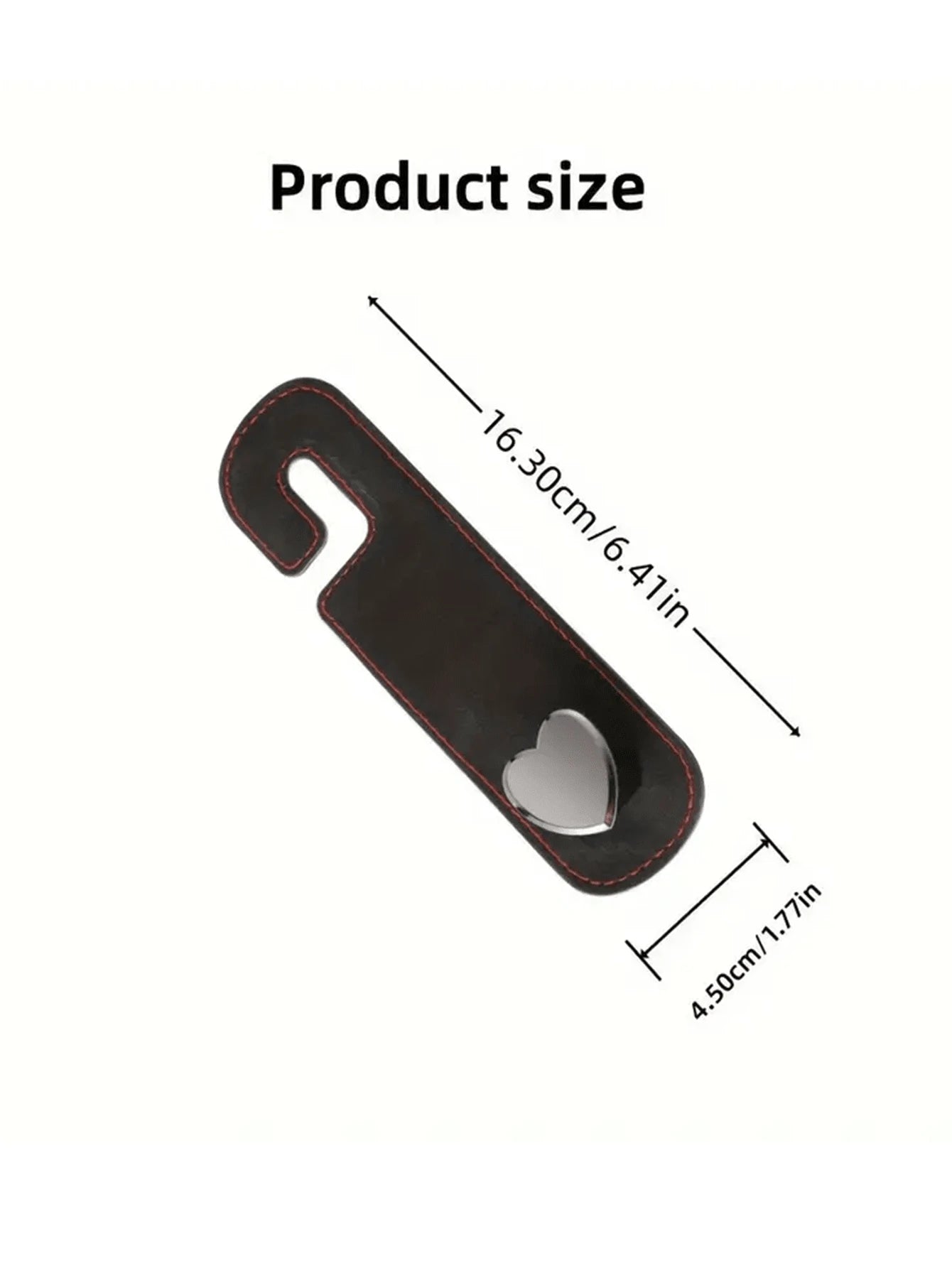 2pcs Car Seat Headrest Hooks, Creative Fashionable Heart-Shaped Premium Hooks, Car Organizer Hanger, Backseat Storage Rack, Car Clip, Interior Accessories, For Handbag, Wallet, Coat, Car Storage Rack