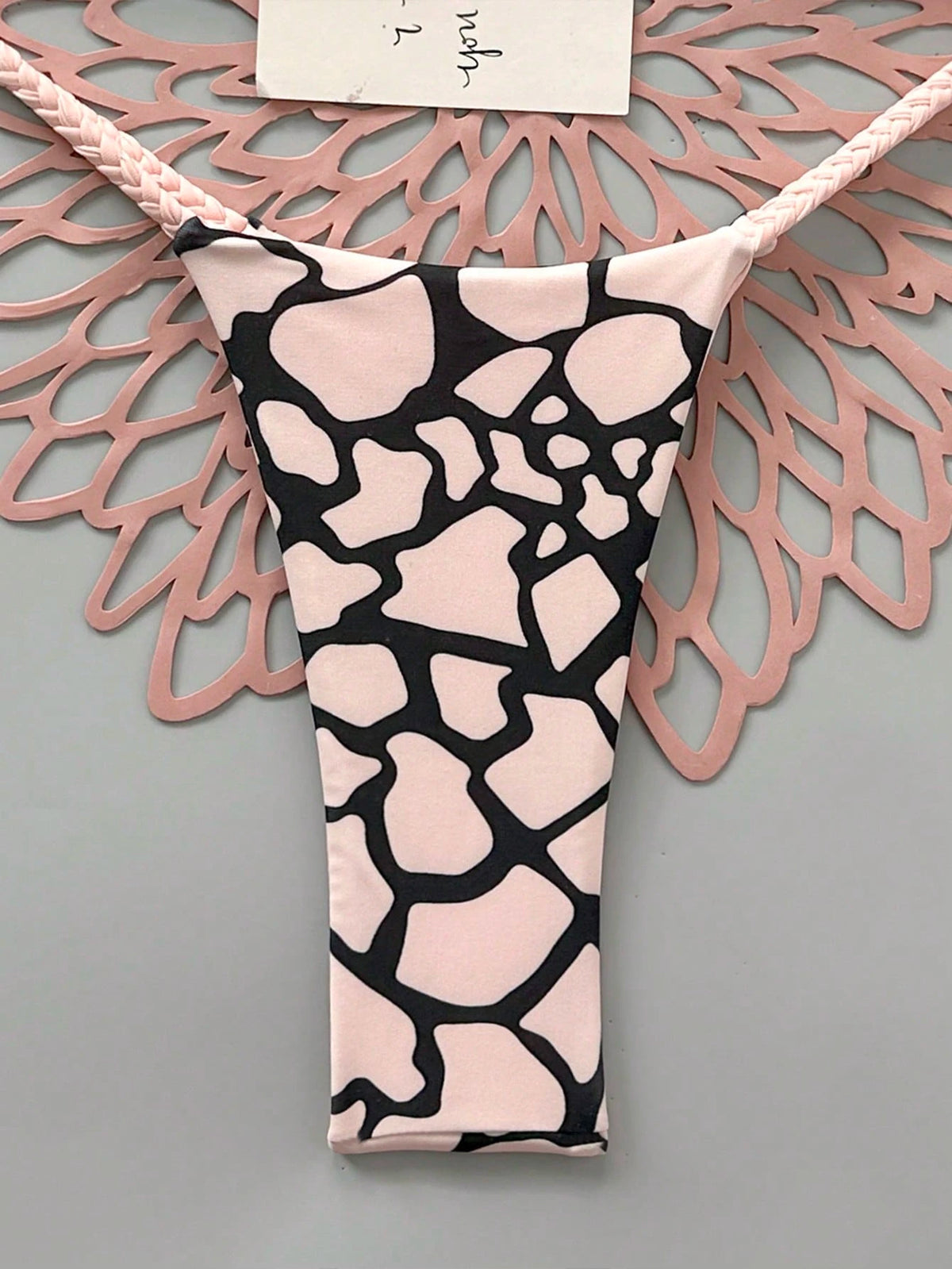 2pcs Casual Elegant Sexy Bohemian Floral Print Tie Knot Woven Bikini Swimwear, Suitable For Beach Vacation In Spring/Summer