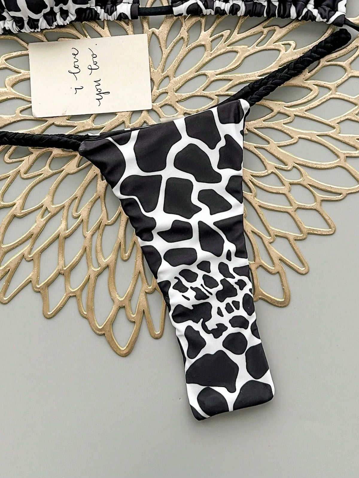 2pcs Casual Elegant Sexy Bohemian Floral Print Tie Knot Woven Bikini Swimwear, Suitable For Beach Vacation In Spring/Summer