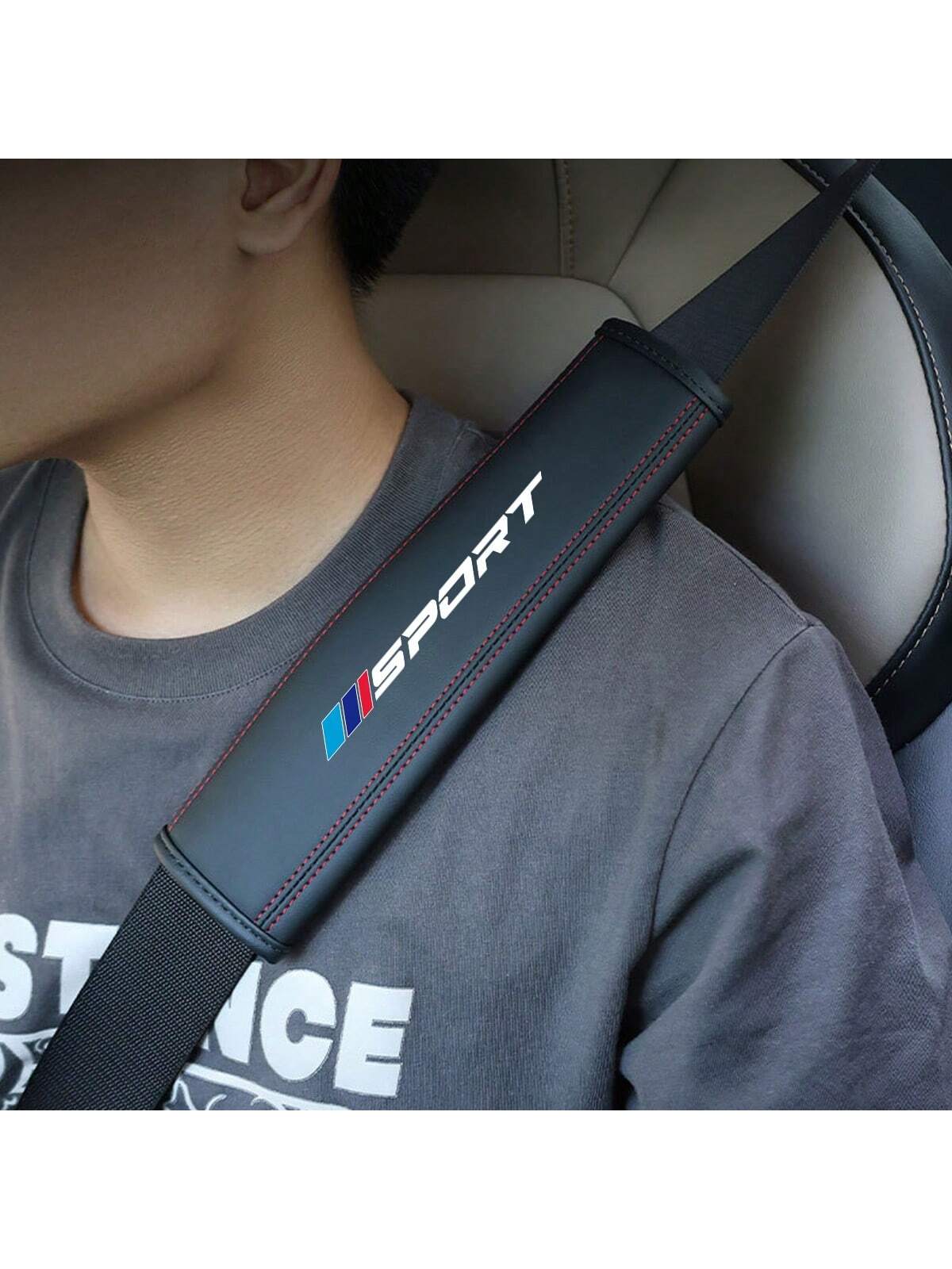 2pcs Leather Car Seat Belt Cover For BMW 1 3 5 7 2 4 6 X Series X1 X3 X5 X6 X4 Belts Shoulder Protection