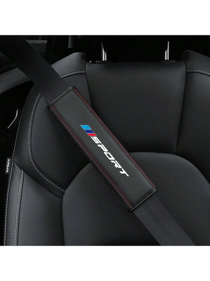 2pcs Leather Car Seat Belt Cover For BMW 1 3 5 7 2 4 6 X Series X1 X3 X5 X6 X4 Belts Shoulder Protection
