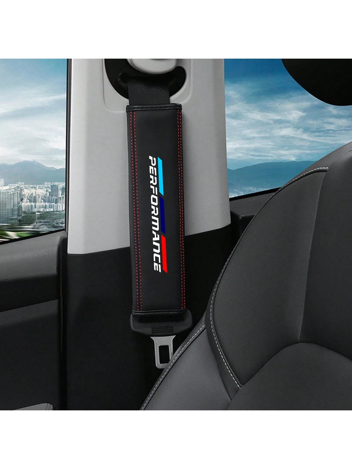 2pcs Leather Car Seat Belt Cover For BMW 1 3 5 7 2 4 6 X Series X1 X3 X5 X6 X4 Belts Shoulder Protection
