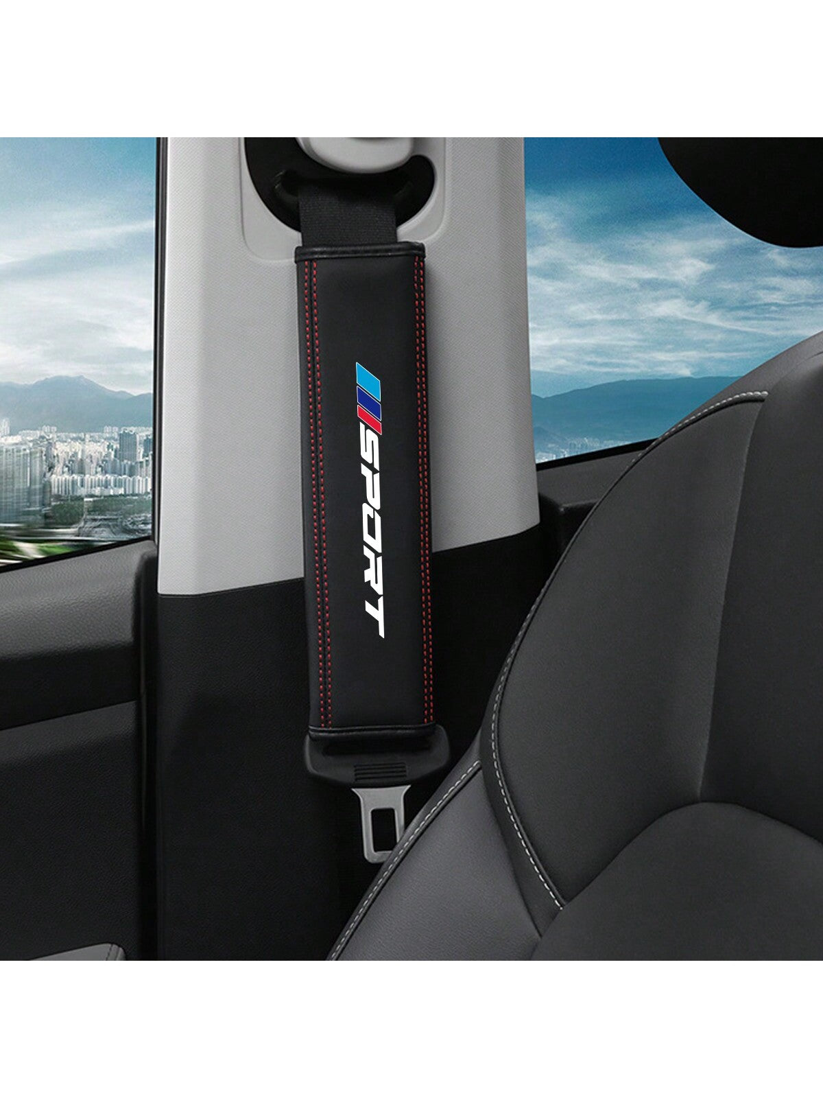 2pcs Leather Car Seat Belt Cover For BMW 1 3 5 7 2 4 6 X Series X1 X3 X5 X6 X4 Belts Shoulder Protection