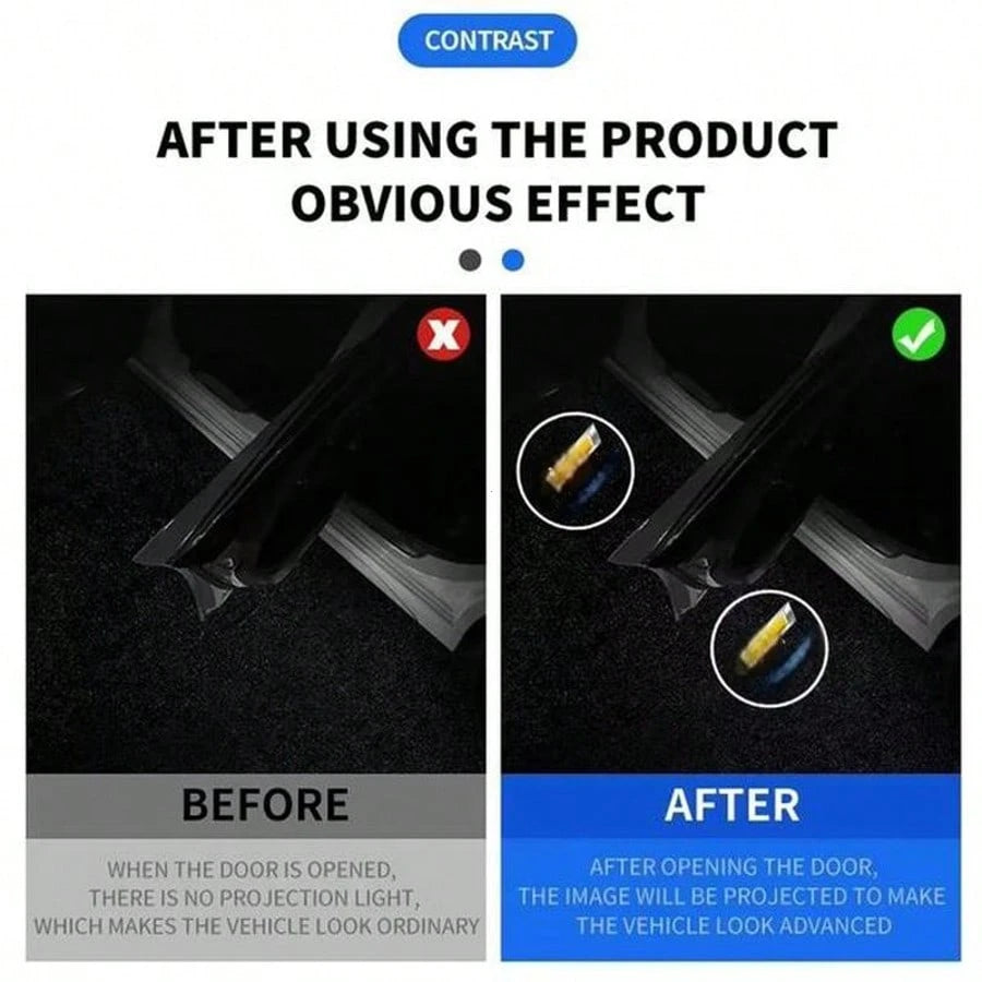 2Pcs LED Car Door Welcome Light,HD Projector Lamp For Most Vehicles,Car Accessories