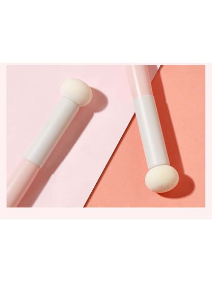 2pcs Makeup Sponge Puff Mushroom-Shaped Puff And Round Tip Blending Sponge Brush, Ideal For Wet And Dry Use, Makeup, Cheap, Room Decor, Vanity, Travel, Bedroom, Makeup Accessories, Puff, Makeup Blende