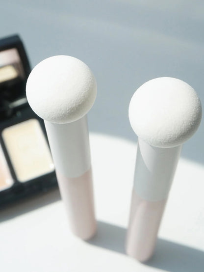 2pcs Makeup Sponge Puff Mushroom-Shaped Puff And Round Tip Blending Sponge Brush, Ideal For Wet And Dry Use, Makeup, Cheap, Room Decor, Vanity, Travel, Bedroom, Makeup Accessories, Puff, Makeup Blende