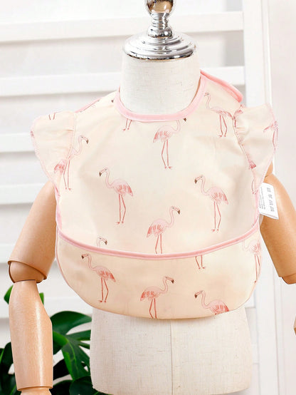 2pcs Mess Proof Baby Bib- Waterproof & Lightweight Baby-Led Weaning Apron| 100% Polyester, Easy Clean & Machine Washable (Leopard, Small 6-24 Months)