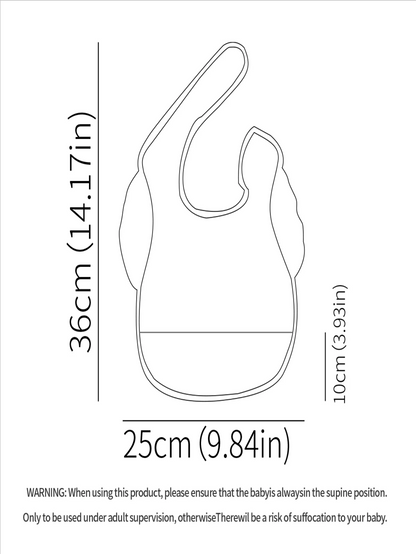 2pcs Mess Proof Baby Bib- Waterproof & Lightweight Baby-Led Weaning Apron| 100% Polyester, Easy Clean & Machine Washable (Leopard, Small 6-24 Months)