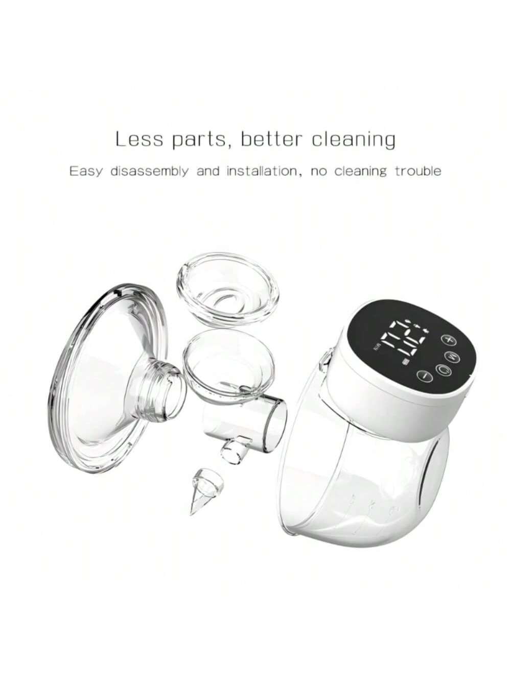 2pcs/Pack Invisible Electric Wearable Breast Pump, Smart All-In-One Automatic Milking Machine, Massage Suction Breast Pump
