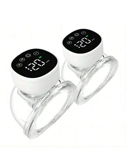 2pcs/Pack Invisible Electric Wearable Breast Pump, Smart All-In-One Automatic Milking Machine, Massage Suction Breast Pump