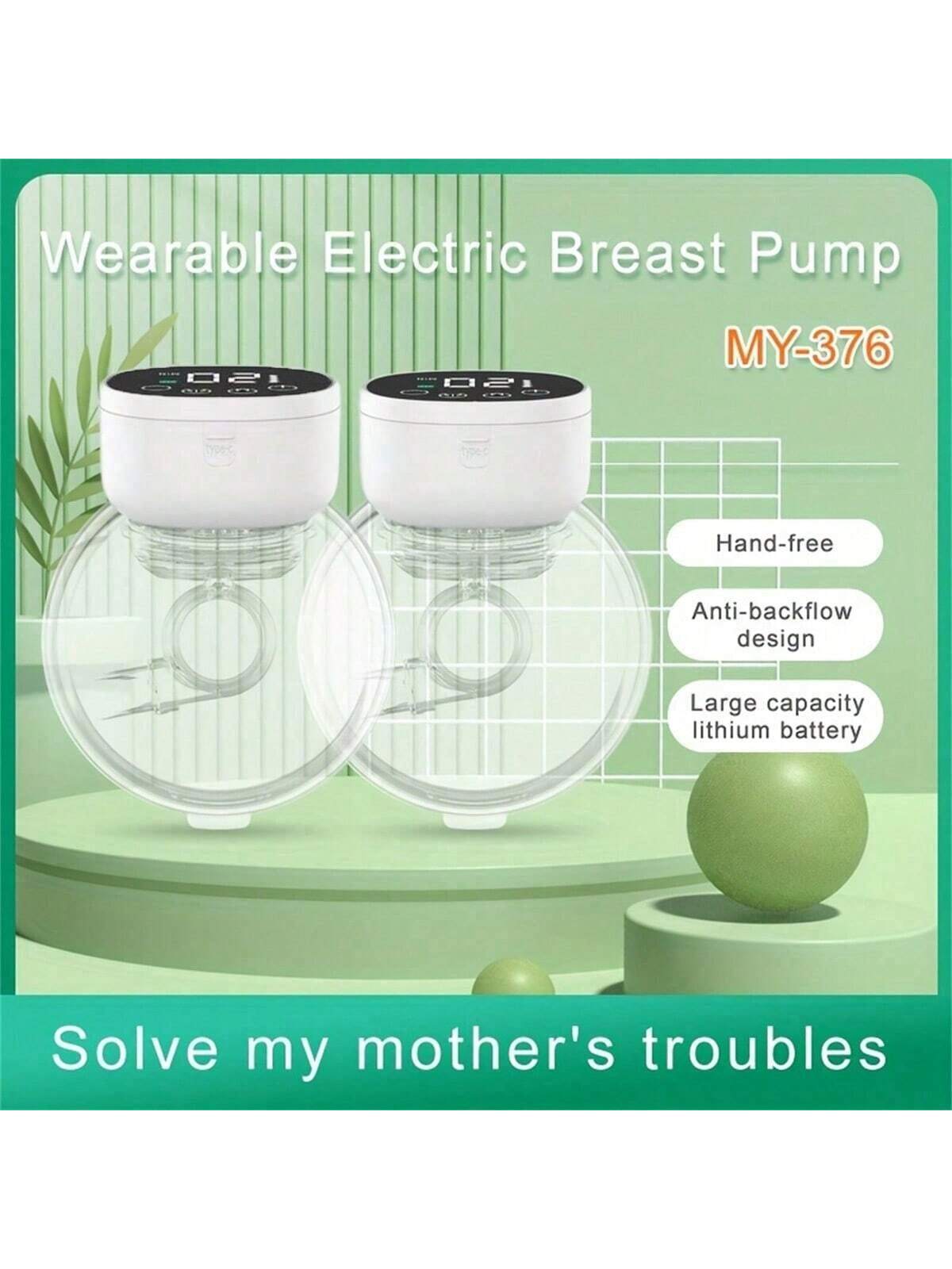 2pcs/Pack Invisible Electric Wearable Breast Pump, Smart All-In-One Automatic Milking Machine, Massage Suction Breast Pump