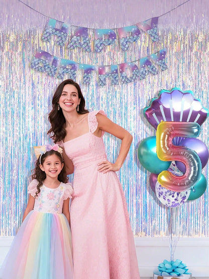 2pcs Pink Tassel Curtain, Girls Birthday, Bridal Shower, Bachelorette Party, Baby Shower Party Holiday Photo Backdrop Decoration