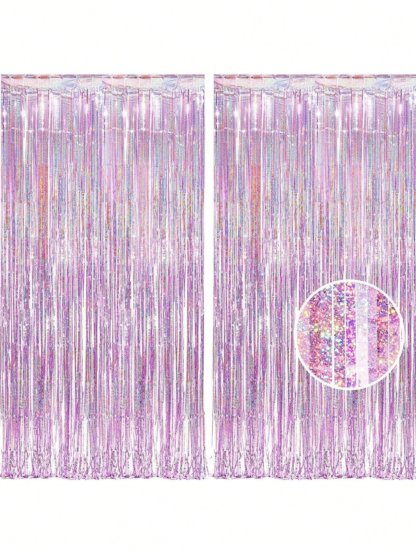 2pcs Pink Tassel Curtain, Girls Birthday, Bridal Shower, Bachelorette Party, Baby Shower Party Holiday Photo Backdrop Decoration