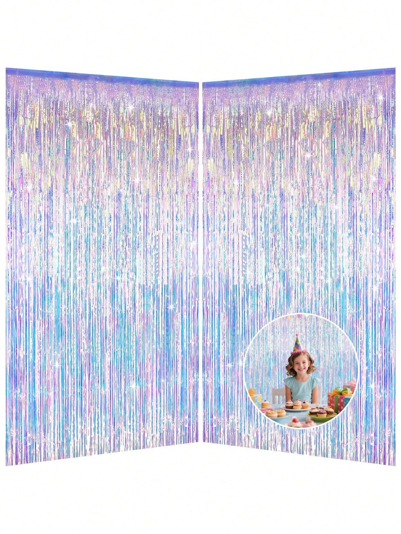 2pcs Pink Tassel Curtain, Girls Birthday, Bridal Shower, Bachelorette Party, Baby Shower Party Holiday Photo Backdrop Decoration