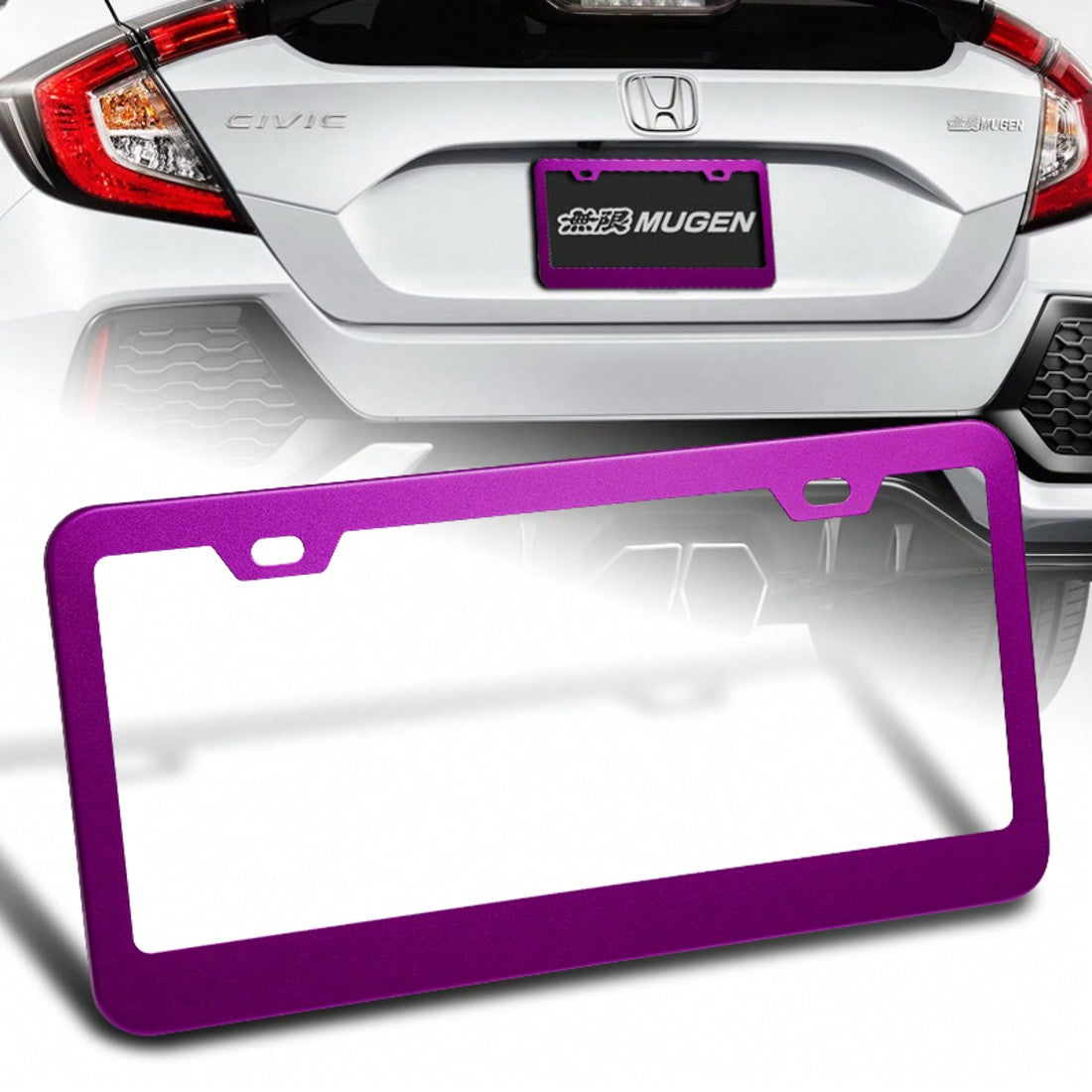 2PCS Protector License Plate Frame Shield Cover Protector Front And Rear