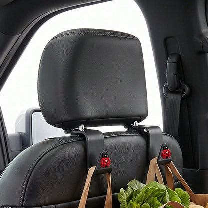 2pcs Resin Beetle Decorative Car Seat Hooks Hidden Backrest Hooks Multi-Functional Creative Small Hooks