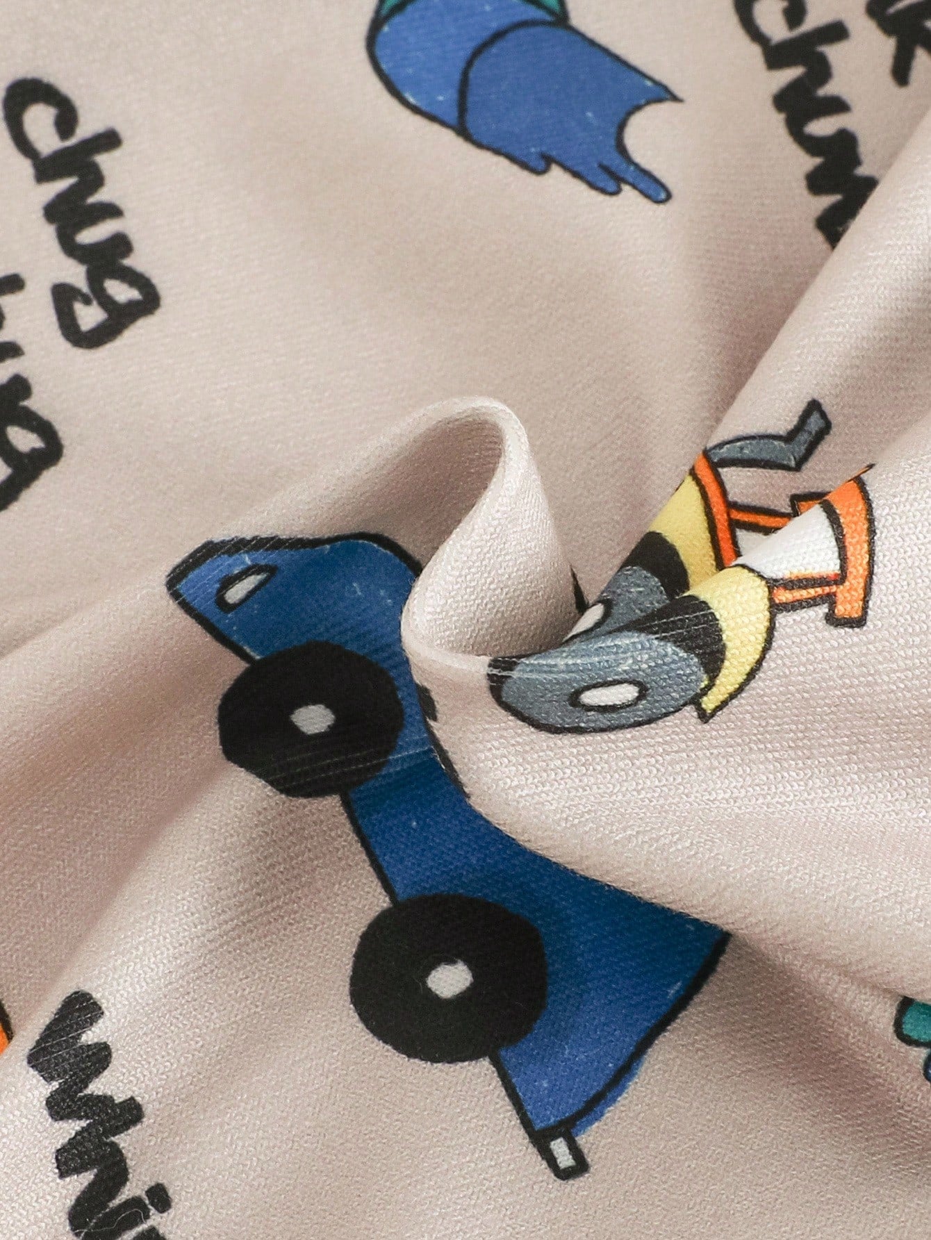 2pcs/Set Baby Boy Autumn/Winter Knit Playful Digger, Crane, Truck Print Colorblock Jumpsuit, Long Sleeve Jumpsuit
