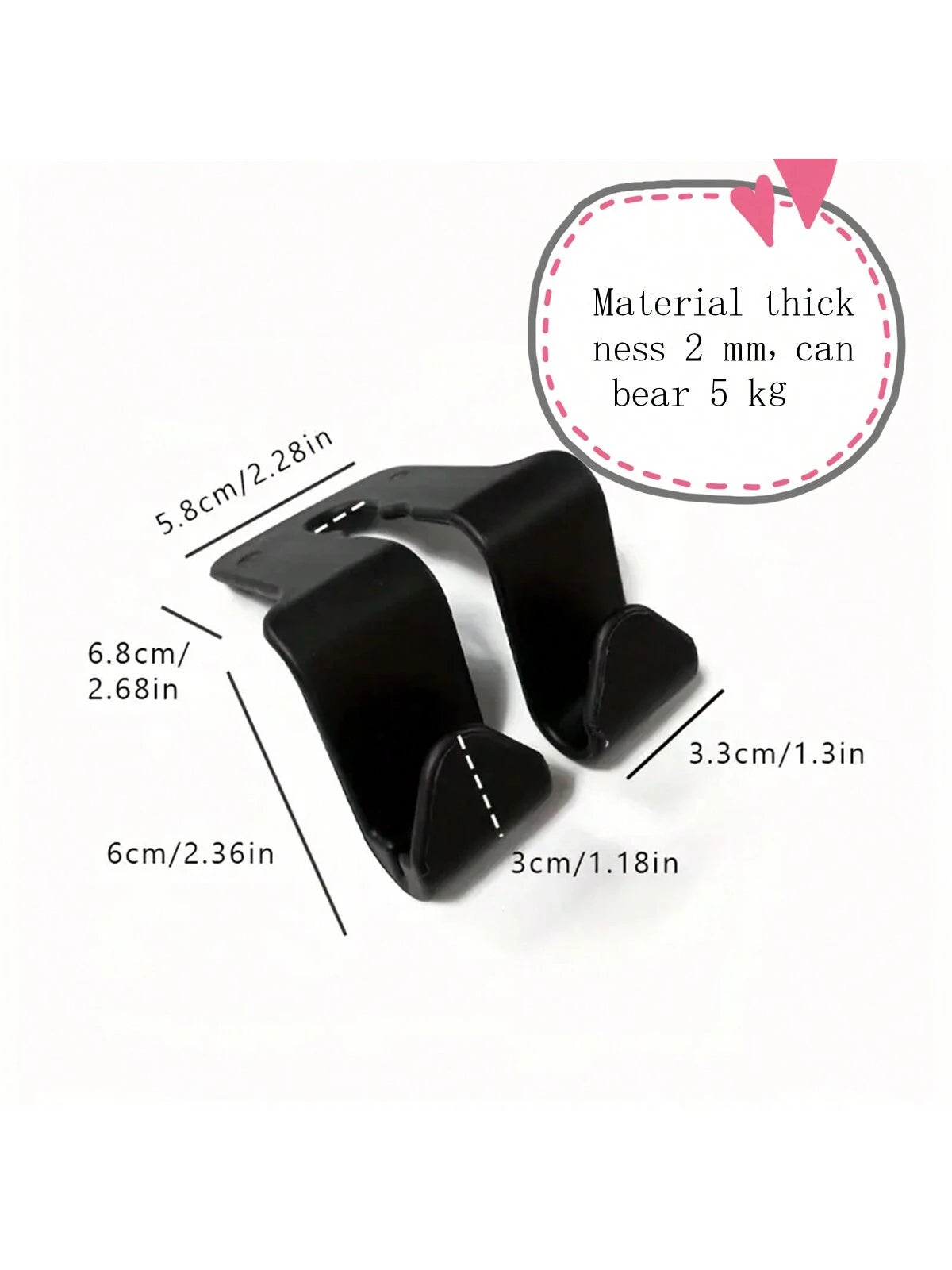 2pcs/Set Car Seat Back Multi-Function Hooks, Ultra-Light And Easy To Use Hooks