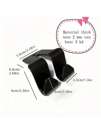 2pcs/Set Car Seat Back Multi-Function Hooks, Ultra-Light And Easy To Use Hooks