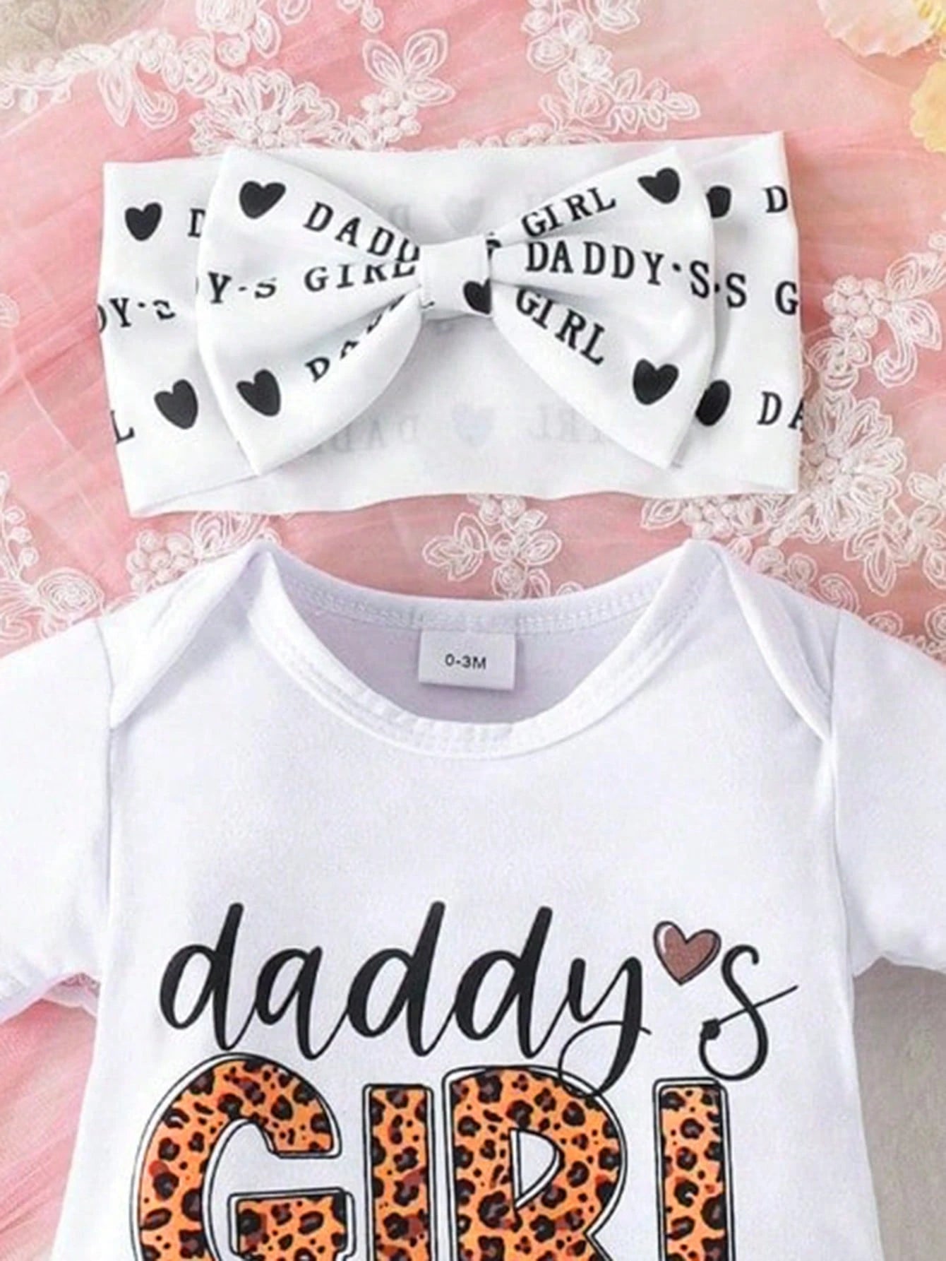 2pcs/Set Cute Letter Print Romper With Shorts And Headband, Thin Summer Outfit For Baby Girls