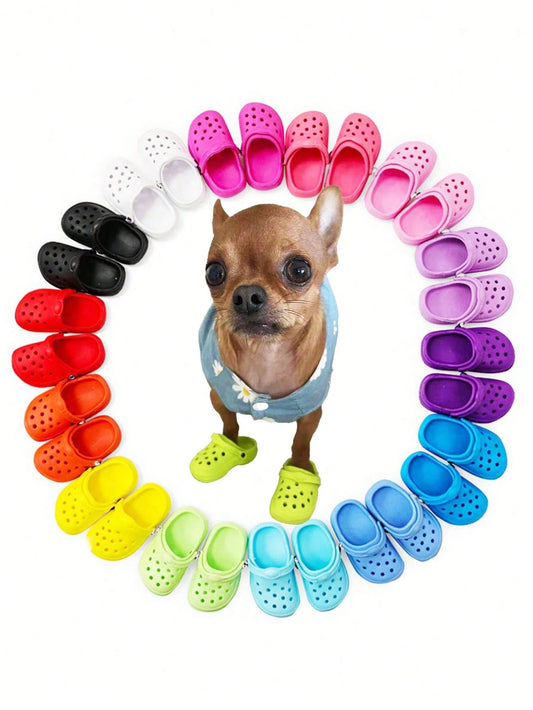2pcs/Set Mini Clogs, Classic Design Cat Dog Pet Photography Accessories, Cute And Fun Toys Suitable For Small Pets