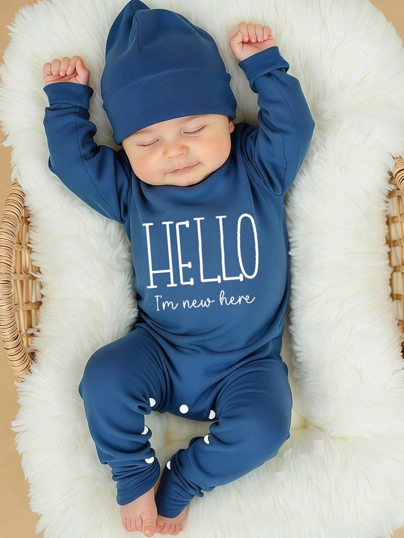 2Pcs Set Newborn Boy Photography Outfits Slate Blue Dusty Blue Little Brother Embroidery Baby Coming Home Outfit Baby Shower Gift Infant Photo Props