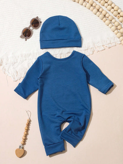 2Pcs Set Newborn Boy Photography Outfits Slate Blue Dusty Blue Little Brother Embroidery Baby Coming Home Outfit Baby Shower Gift Infant Photo Props