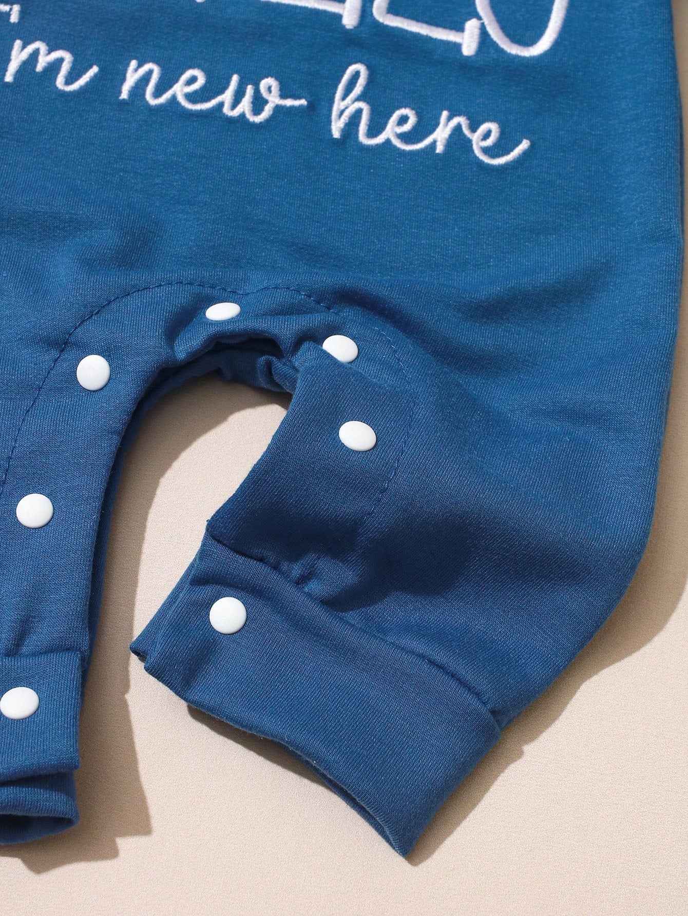 2Pcs Set Newborn Boy Photography Outfits Slate Blue Dusty Blue Little Brother Embroidery Baby Coming Home Outfit Baby Shower Gift Infant Photo Props