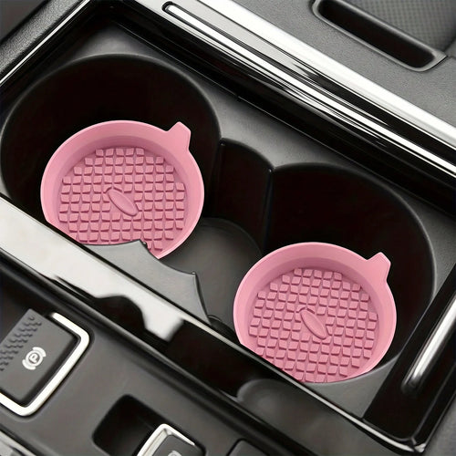 2pcs Silicone Car Cup Holder Mats With Anti-Slip Pad- Car Accessories- Durable Interior Accessories- Car Decor