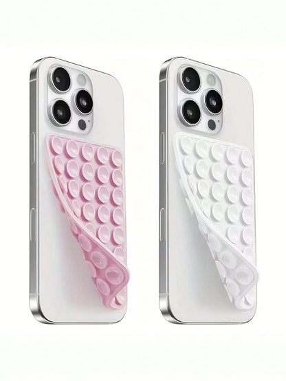 2pcs Silicone Sticky Phone Holder, Non-Slip Silicone Adhesive Phone Stand, Phone Case Holder, Hands-Free Phone Accessory, Selfie And Video Stand, Multi-Functional Phone Accessory, Suitable For All Mod