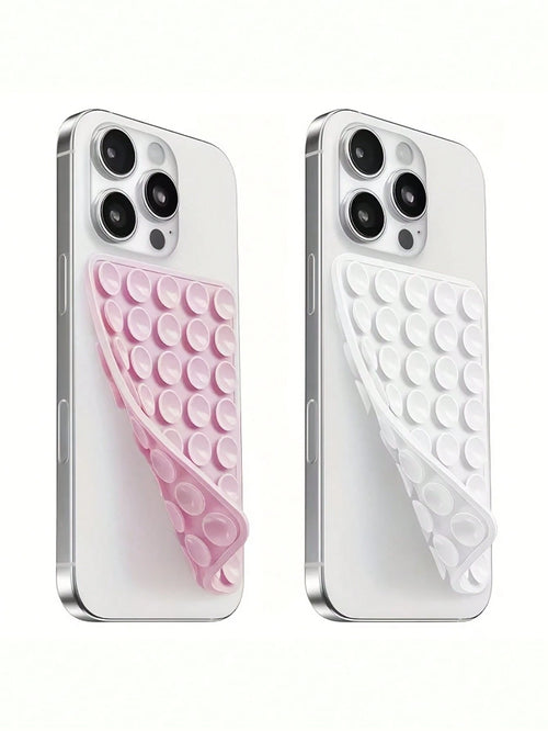 2pcs Silicone Sticky Phone Holder, Non-Slip Silicone Adhesive Phone Stand, Phone Case Holder, Hands-Free Phone Accessory, Selfie And Video Stand, Multi-Functional Phone Accessory, Suitable For All Mod