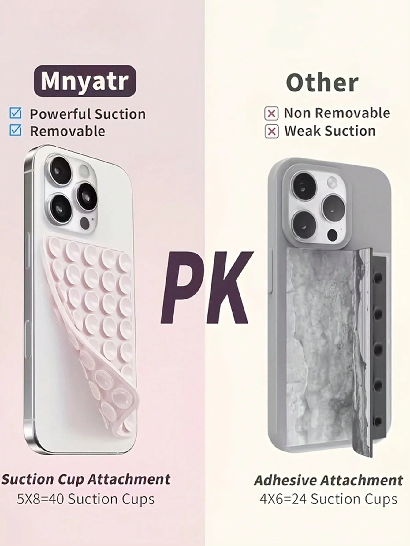 2pcs Silicone Sticky Phone Holder, Non-Slip Silicone Adhesive Phone Stand, Phone Case Holder, Hands-Free Phone Accessory, Selfie And Video Stand, Multi-Functional Phone Accessory, Suitable For All Mod