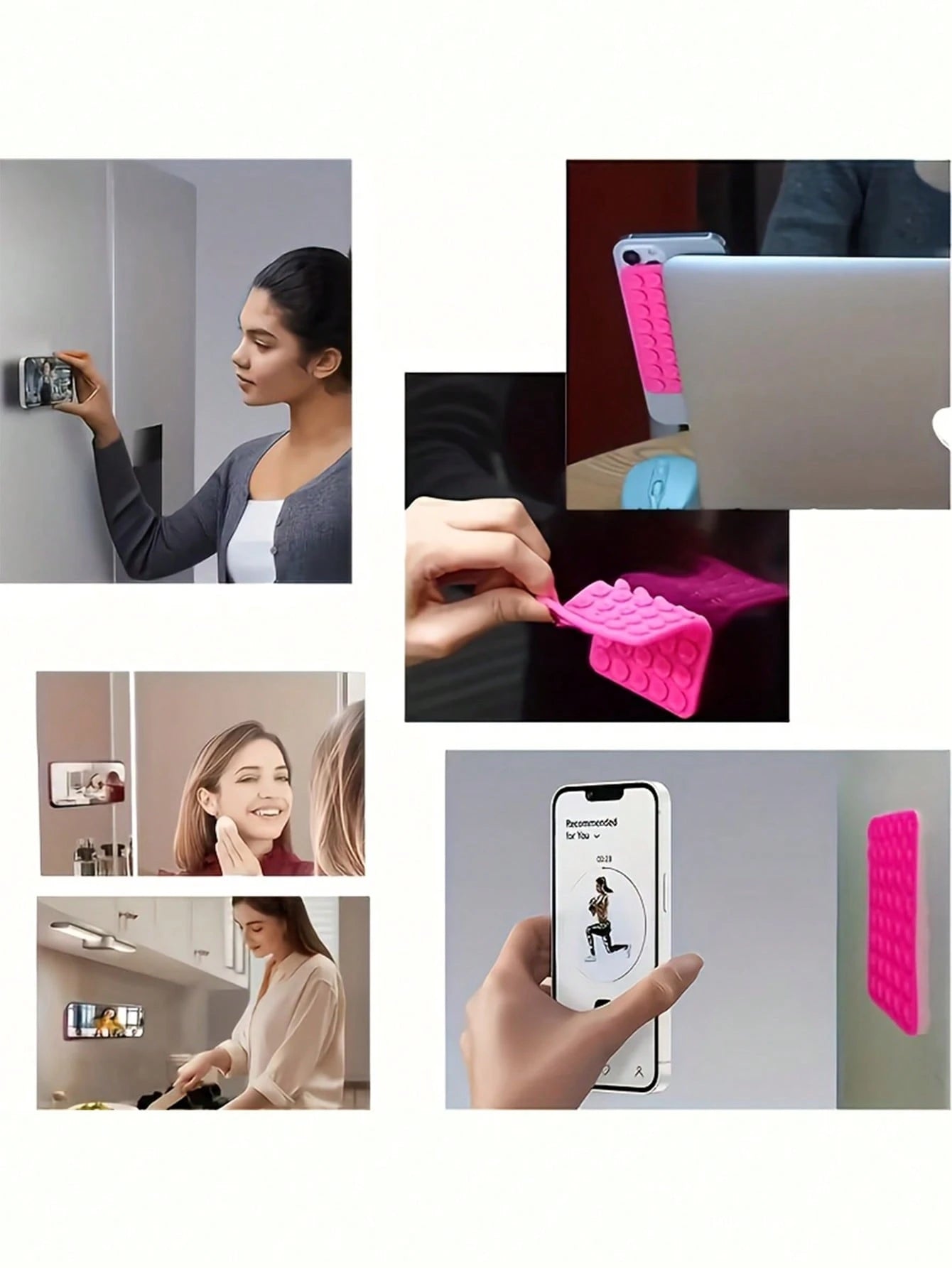 2pcs Silicone Sticky Phone Holder, Non-Slip Silicone Adhesive Phone Stand, Phone Case Holder, Hands-Free Phone Accessory, Selfie And Video Stand, Multi-Functional Phone Accessory, Suitable For All Mod
