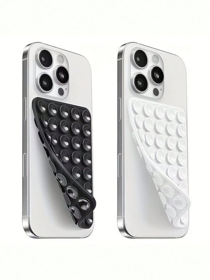 2pcs Silicone Sticky Phone Holder, Non-Slip Silicone Adhesive Phone Stand, Phone Case Holder, Hands-Free Phone Accessory, Selfie And Video Stand, Multi-Functional Phone Accessory, Suitable For All Mod