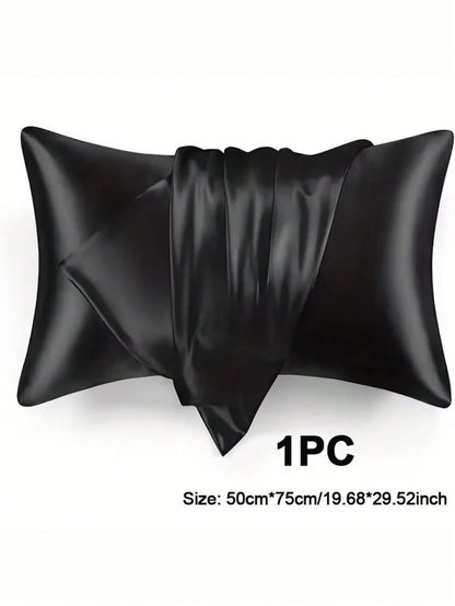 2pcs Silk Pillowcase, Satin Finish Hair Care Pillowcase, Comfortable Pillowcase Suitable For Home Decor