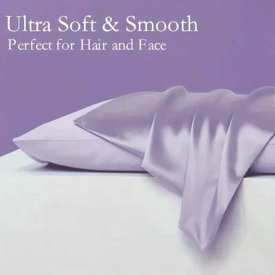 2pcs Silk Pillowcase, Satin Finish Hair Care Pillowcase, Comfortable Pillowcase Suitable For Home Decor